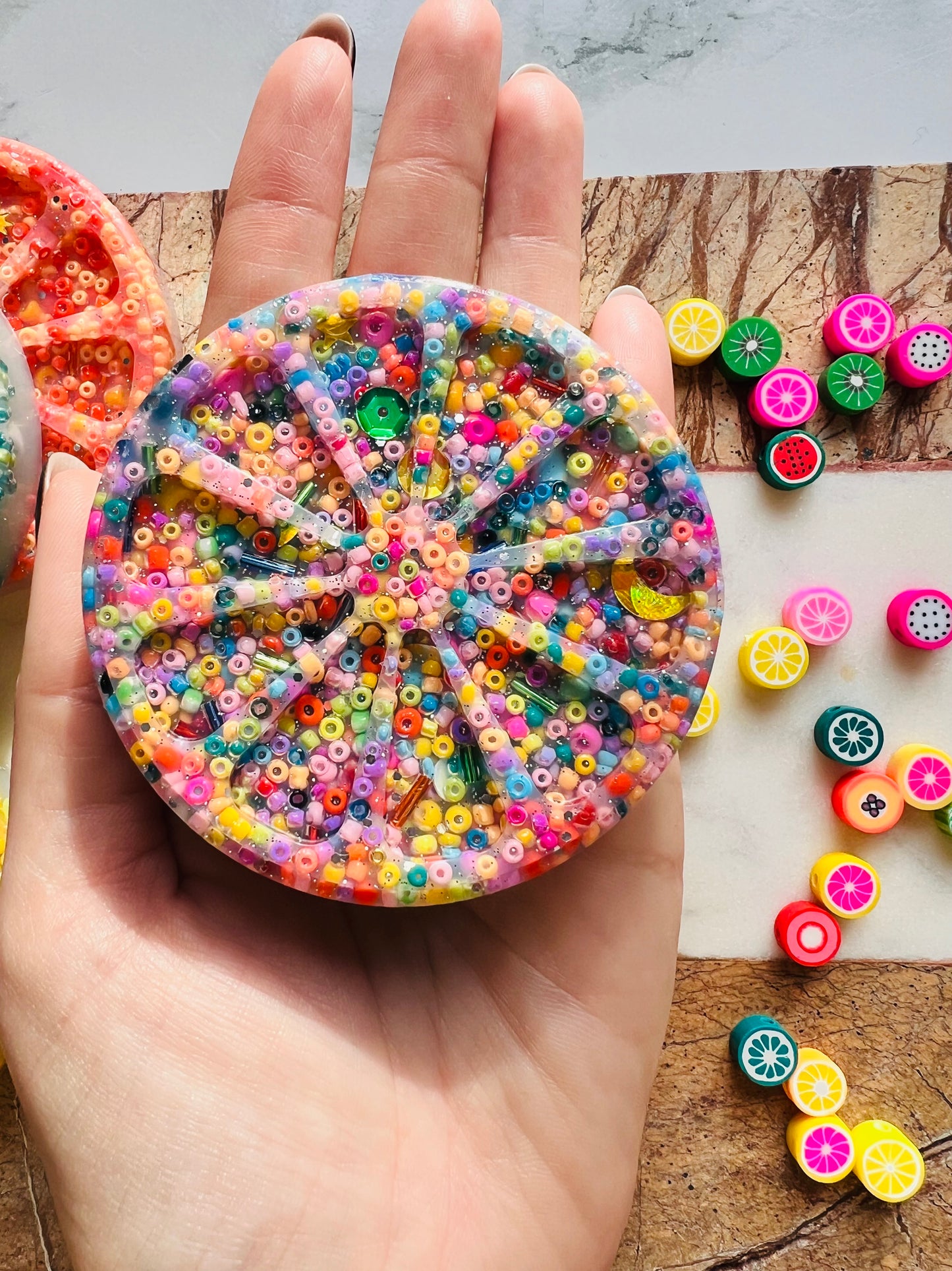 FRUIT picky pad | 9 colours | Easter | Latex Free Neurodiverse | Nail Skin Hair Picking Distraction | Stress Sensory | Fidget | UK Made