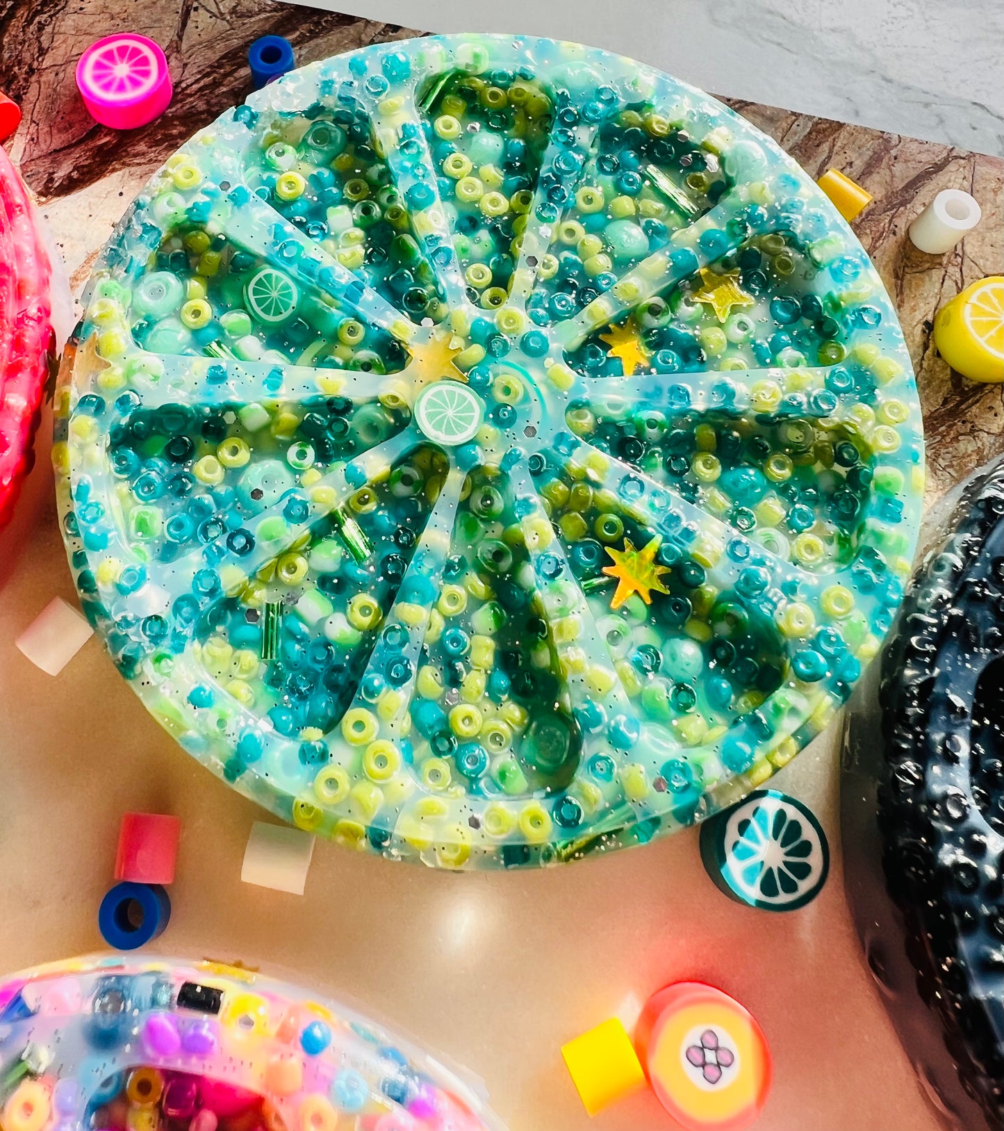 FRUIT picky pad | 9 colours | Easter | Latex Free Neurodiverse | Nail Skin Hair Picking Distraction | Stress Sensory | Fidget | UK Made