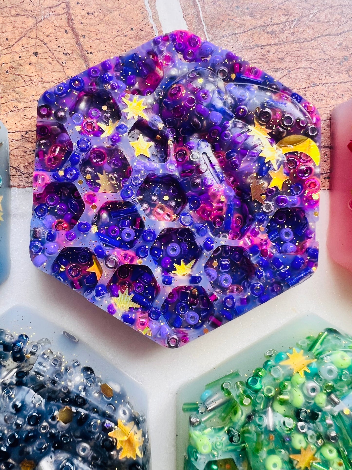 HONEYCOMB picky pad | Easter |8 Colour | Neurodiverse Stimming Distracting Nail Skin Picking Stress | Fidget | Latex free |Made UK