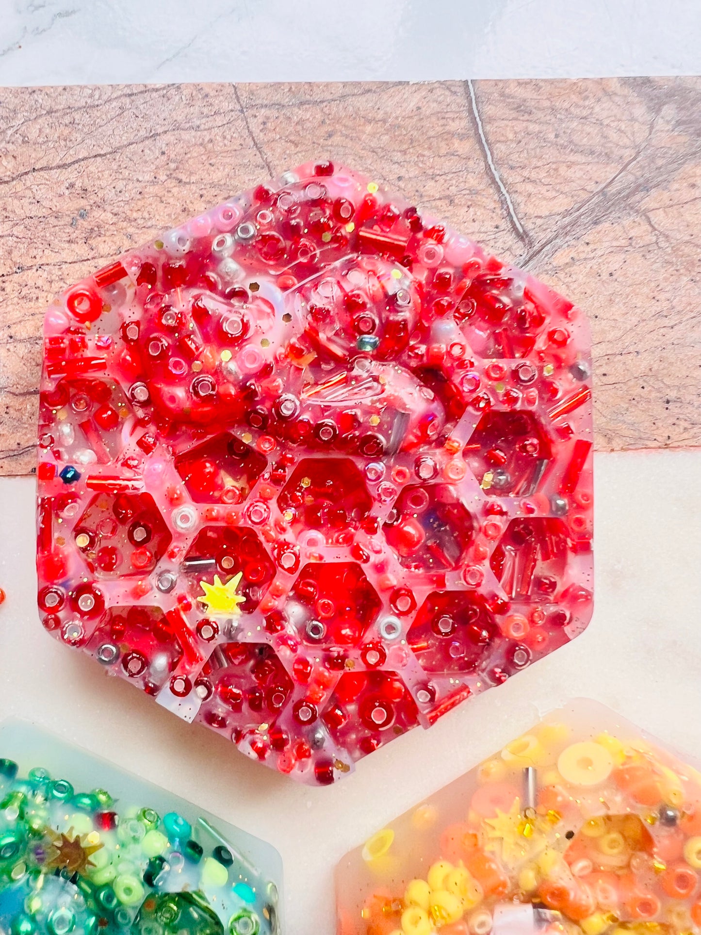 HONEYCOMB picky pad | Easter |8 Colour | Neurodiverse Stimming Distracting Nail Skin Picking Stress | Fidget | Latex free |Made UK