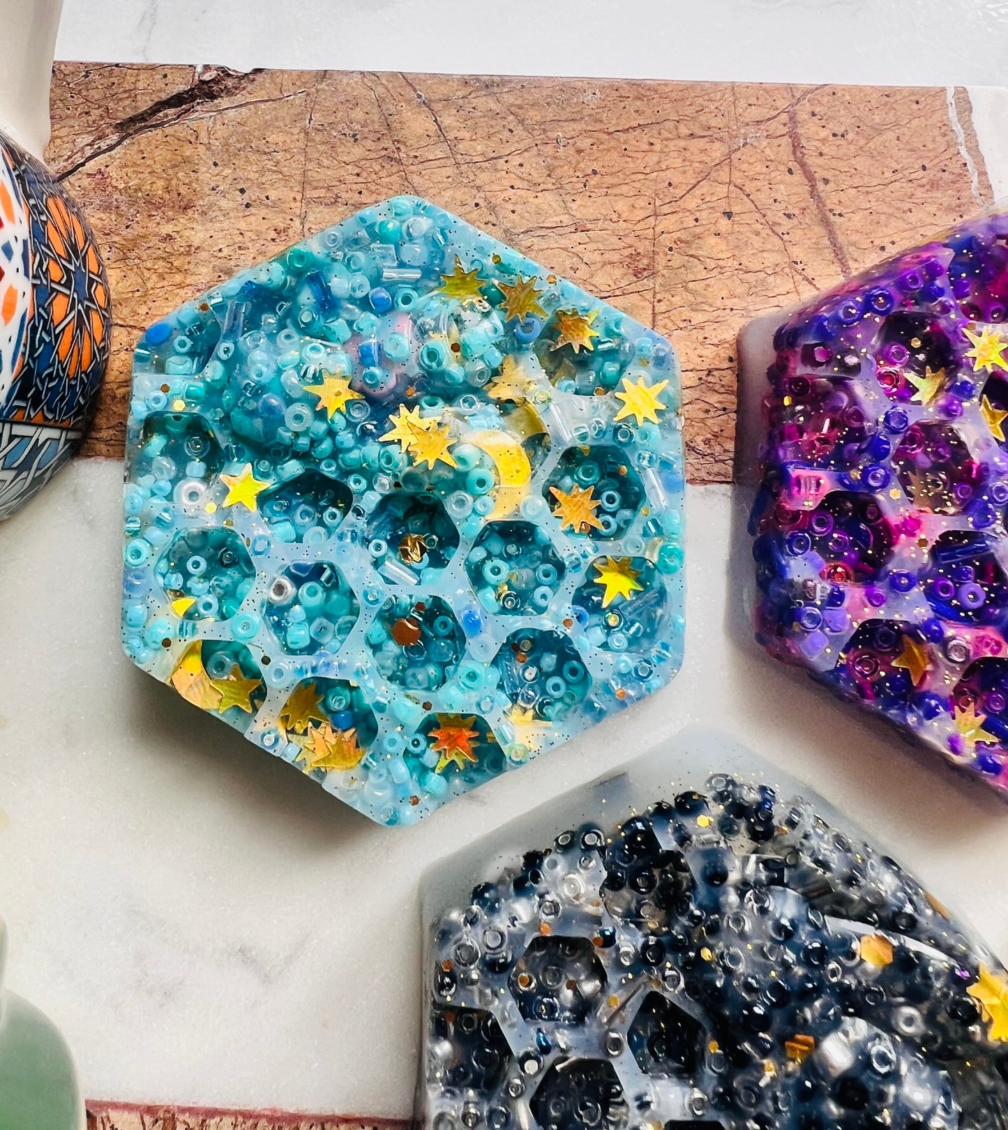 HONEYCOMB picky pad | Easter |8 Colour | Neurodiverse Stimming Distracting Nail Skin Picking Stress | Fidget | Latex free |Made UK