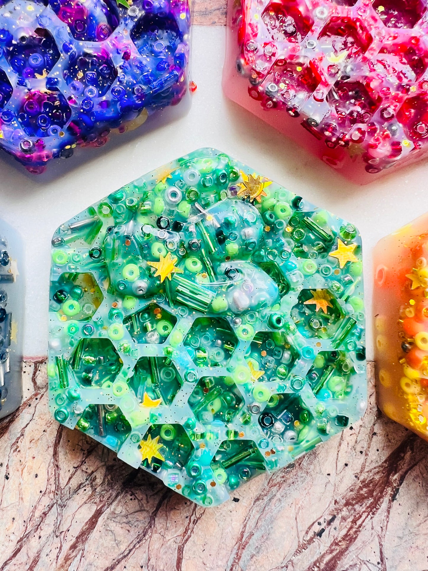 HONEYCOMB picky pad | Easter |8 Colour | Neurodiverse Stimming Distracting Nail Skin Picking Stress | Fidget | Latex free |Made UK