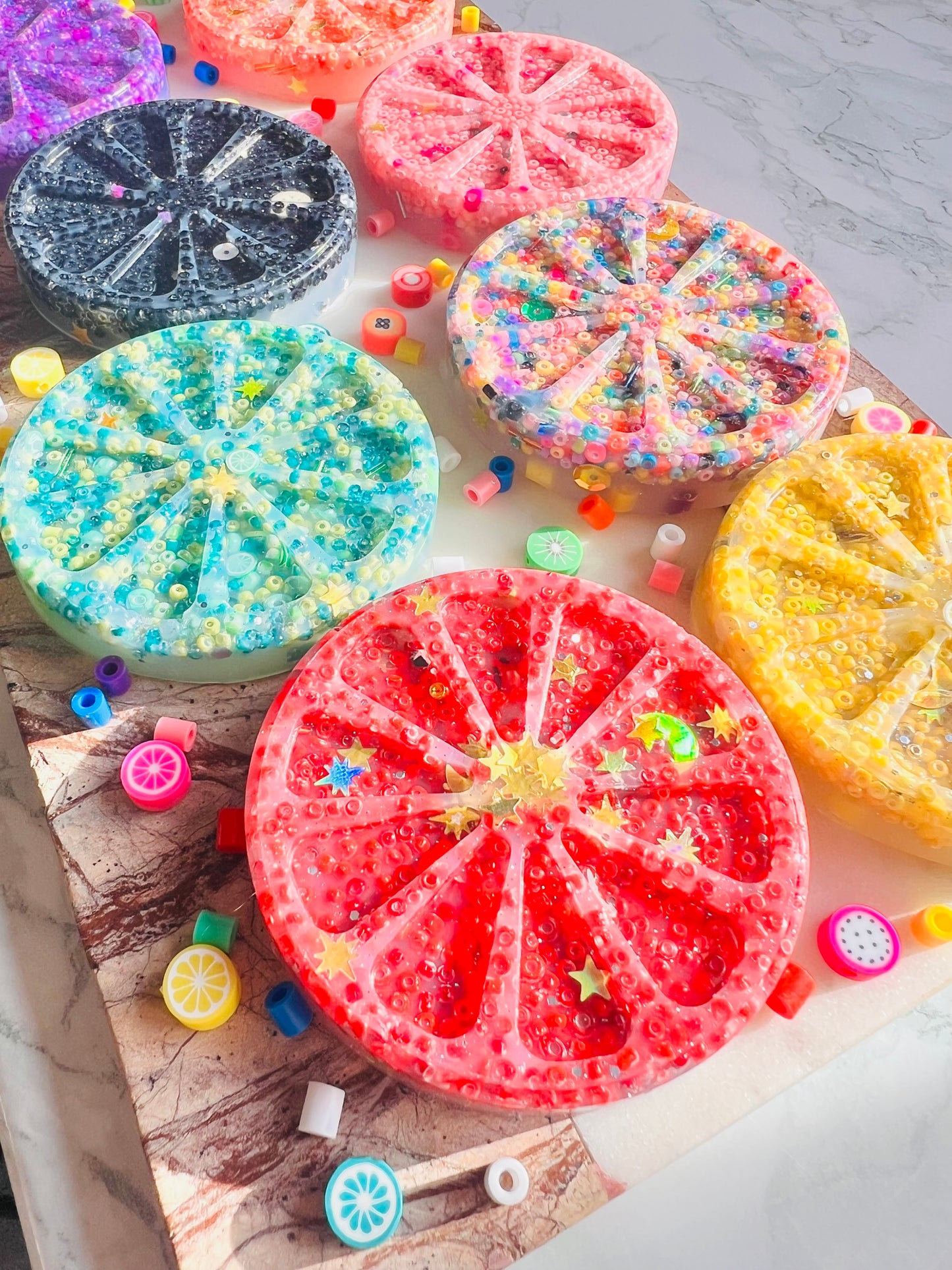 FRUIT picky pad | 9 colours | Easter | Latex Free Neurodiverse | Nail Skin Hair Picking Distraction | Stress Sensory | Fidget | UK Made