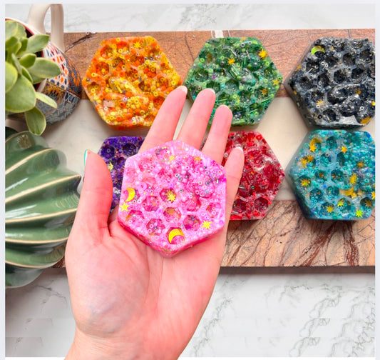 HONEYCOMB picky pad | Easter |8 Colour | Neurodiverse Stimming Distracting Nail Skin Picking Stress | Fidget | Latex free |Made UK