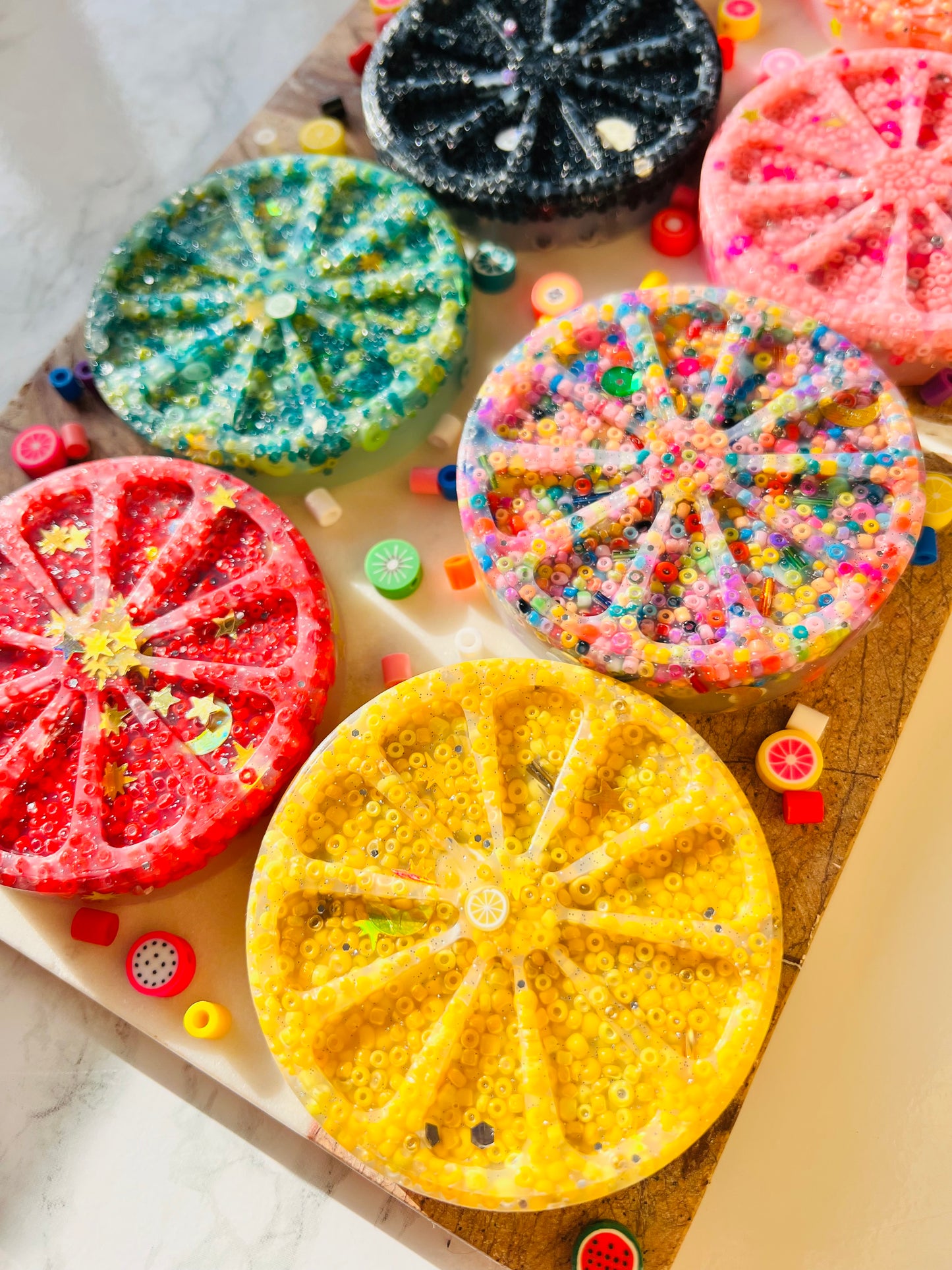 FRUIT picky pad | 9 colours | Easter | Latex Free Neurodiverse | Nail Skin Hair Picking Distraction | Stress Sensory | Fidget | UK Made