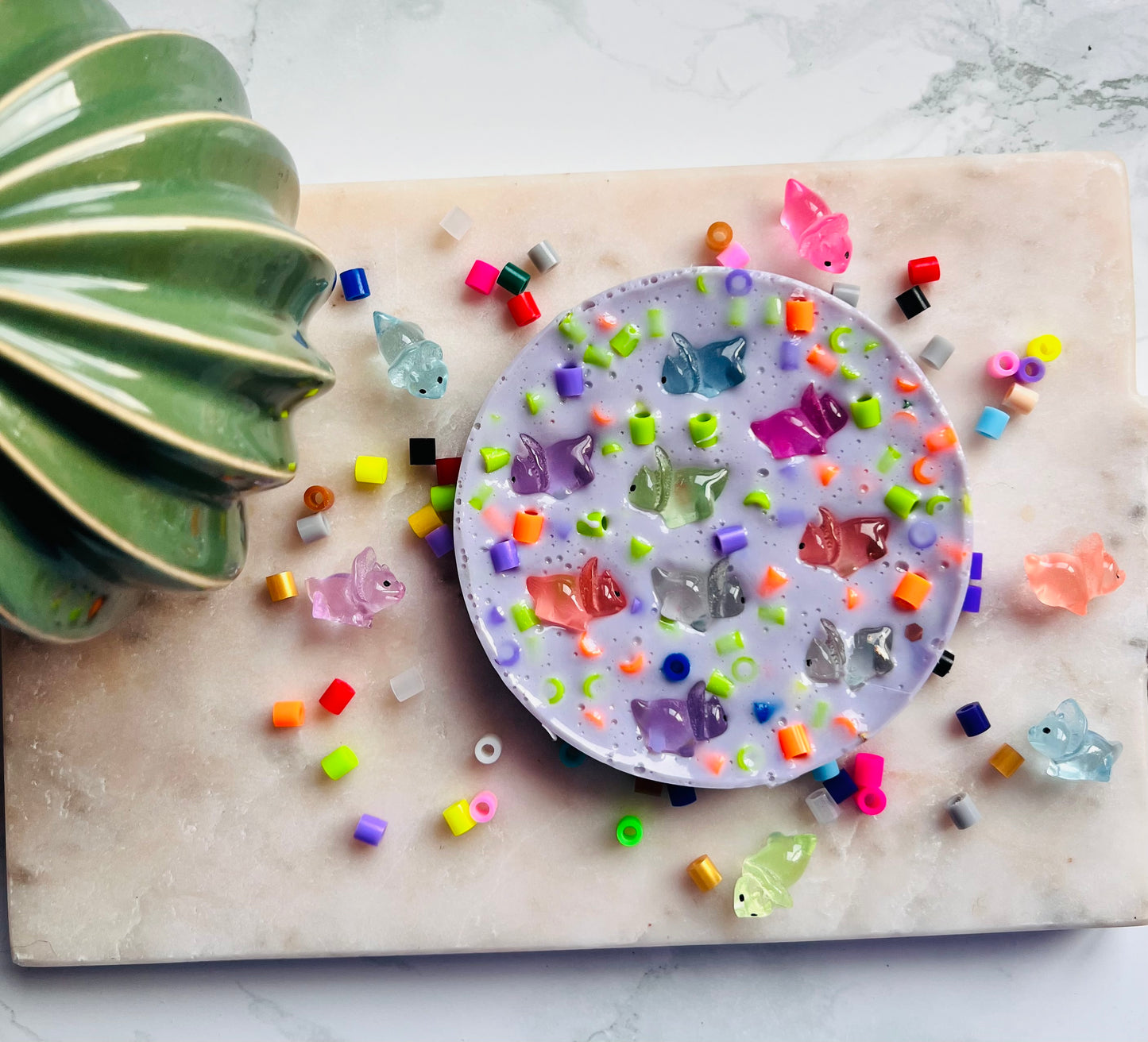 REMELTABLE 'GLOW IN THE DARK DINOSAURS' picky pad | Reusable | Easter | Circle (10cm)| Latex Free| Neurodiverse  Distracting Nail Skin Picking Stress