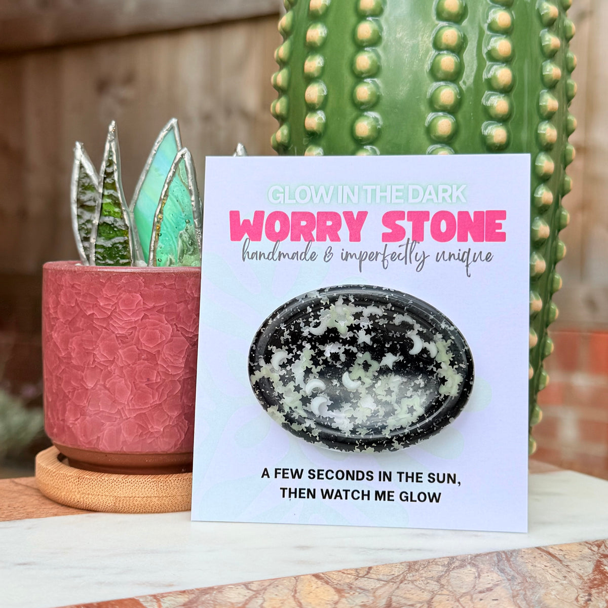 Glow in the Dark Fidget Stone | Worry Stone Gift | Stim Experience | Discrete | Sensory