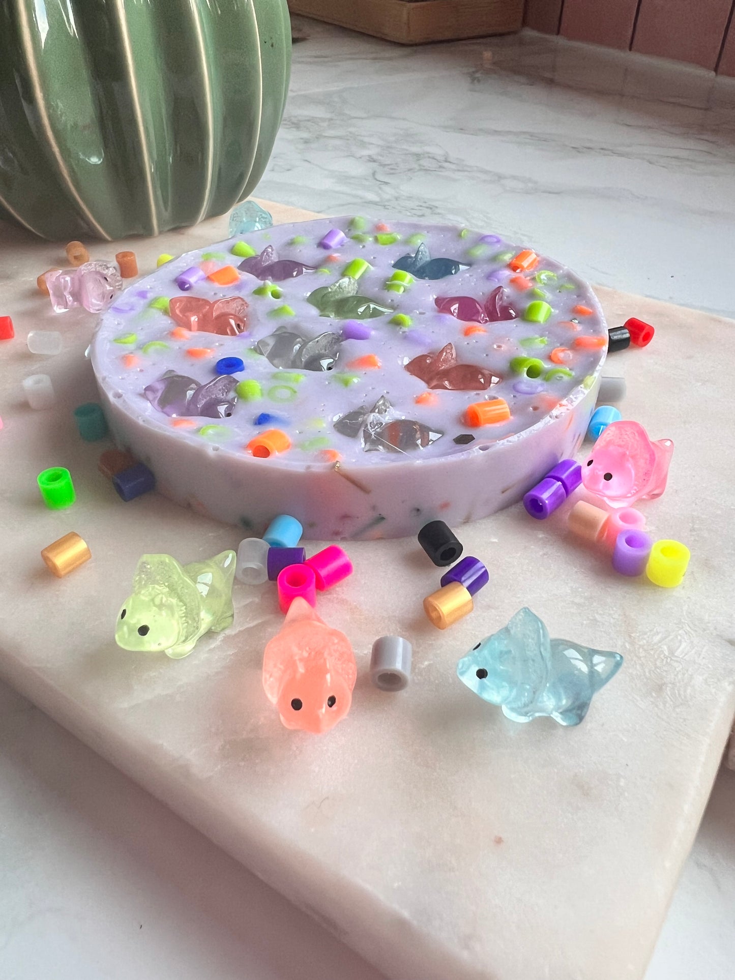 REMELTABLE 'GLOW IN THE DARK DINOSAURS' picky pad | Reusable | Easter | Circle (10cm)| Latex Free| Neurodiverse  Distracting Nail Skin Picking Stress