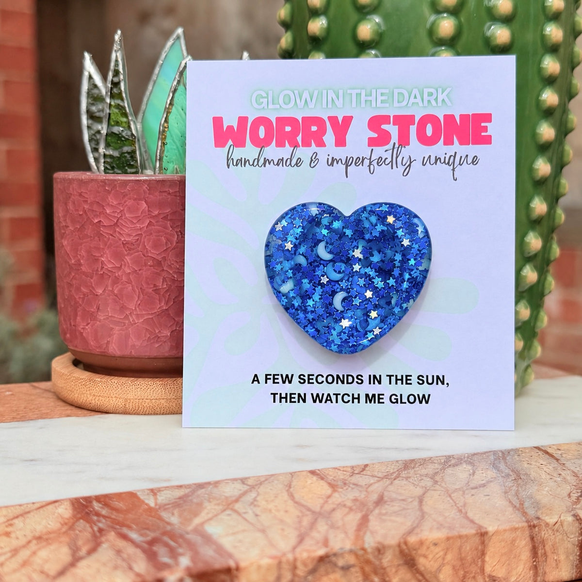 Glow in the Dark Fidget Stone | Worry Stone Gift | Stim Experience | Discrete | Sensory