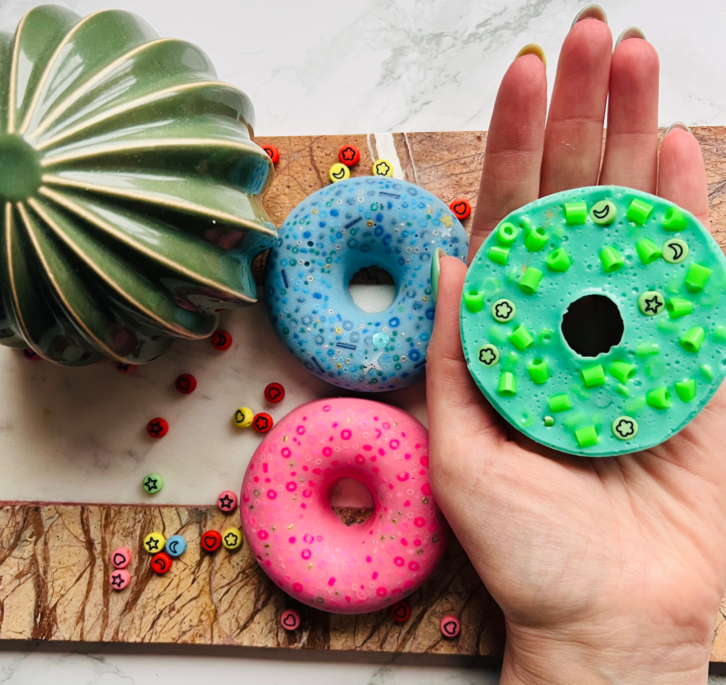 REMELTABLE 'DOUGHNUT' picky pad | Reusable | 9 Colour options |Easter | Latex Free| Neurodiverse  Distracting Nail Skin Picking Stress