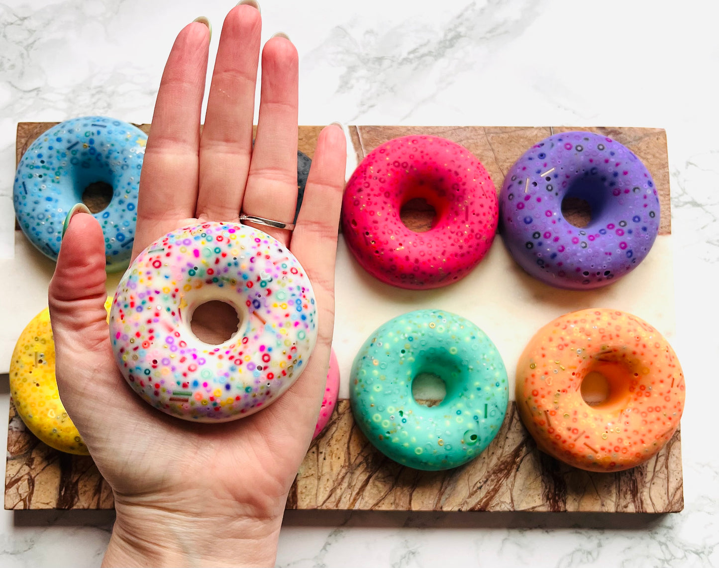 REMELTABLE 'DOUGHNUT' picky pad | Reusable | 9 Colour options |Easter | Latex Free| Neurodiverse  Distracting Nail Skin Picking Stress