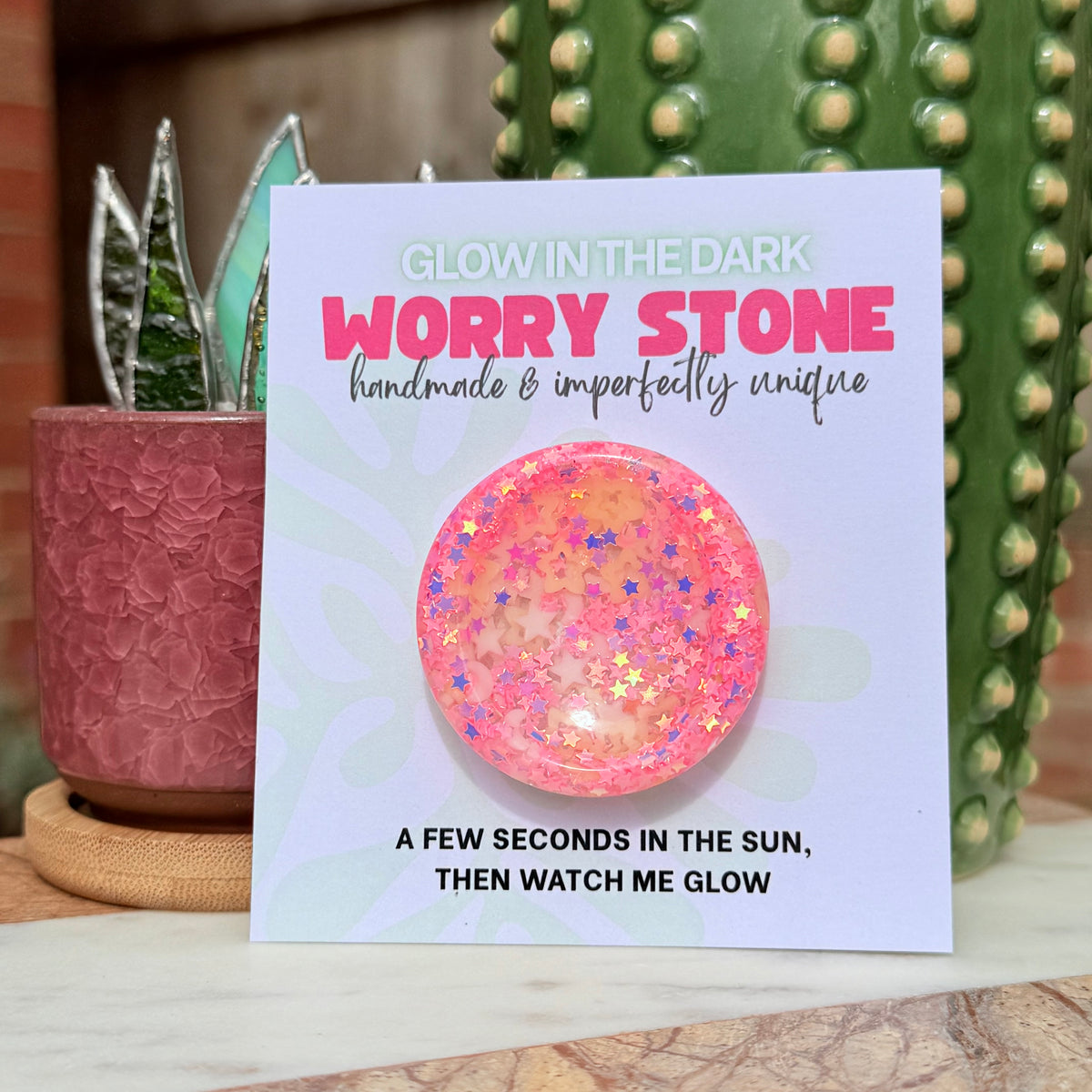 Glow in the Dark Fidget Stone | Worry Stone Gift | Stim Experience | Discrete | Sensory