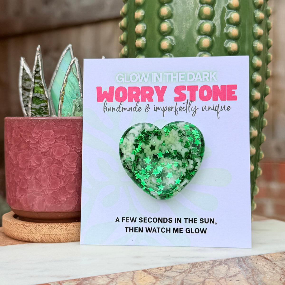 Glow in the Dark Fidget Stone | Worry Stone Gift | Stim Experience | Discrete | Sensory