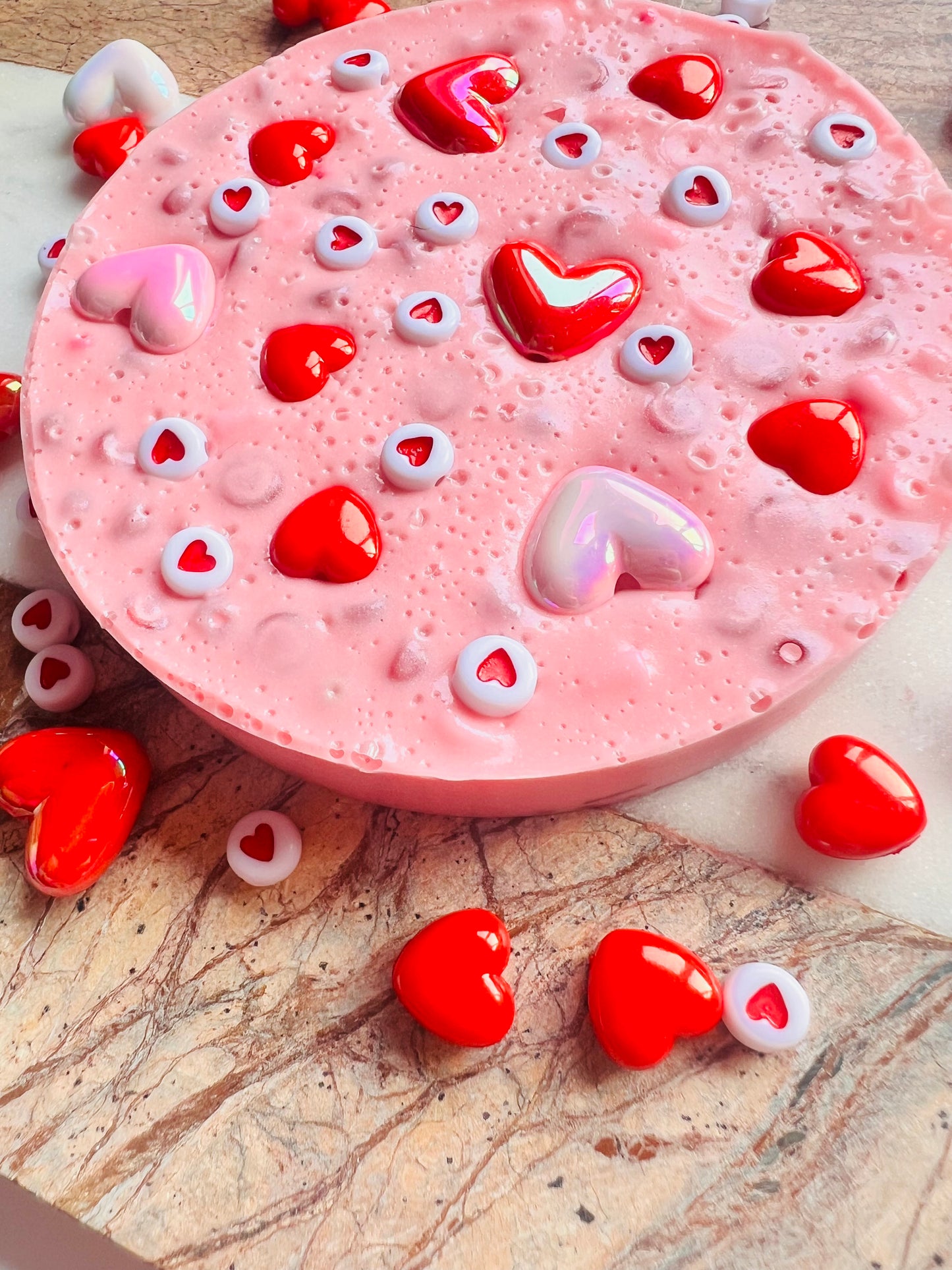 REMELTABLE 'LOVE POTION' picky pad | Reusable | Easter | Circle (10cm)| Latex Free| Neurodiverse  Distracting Nail Skin Picking Stress
