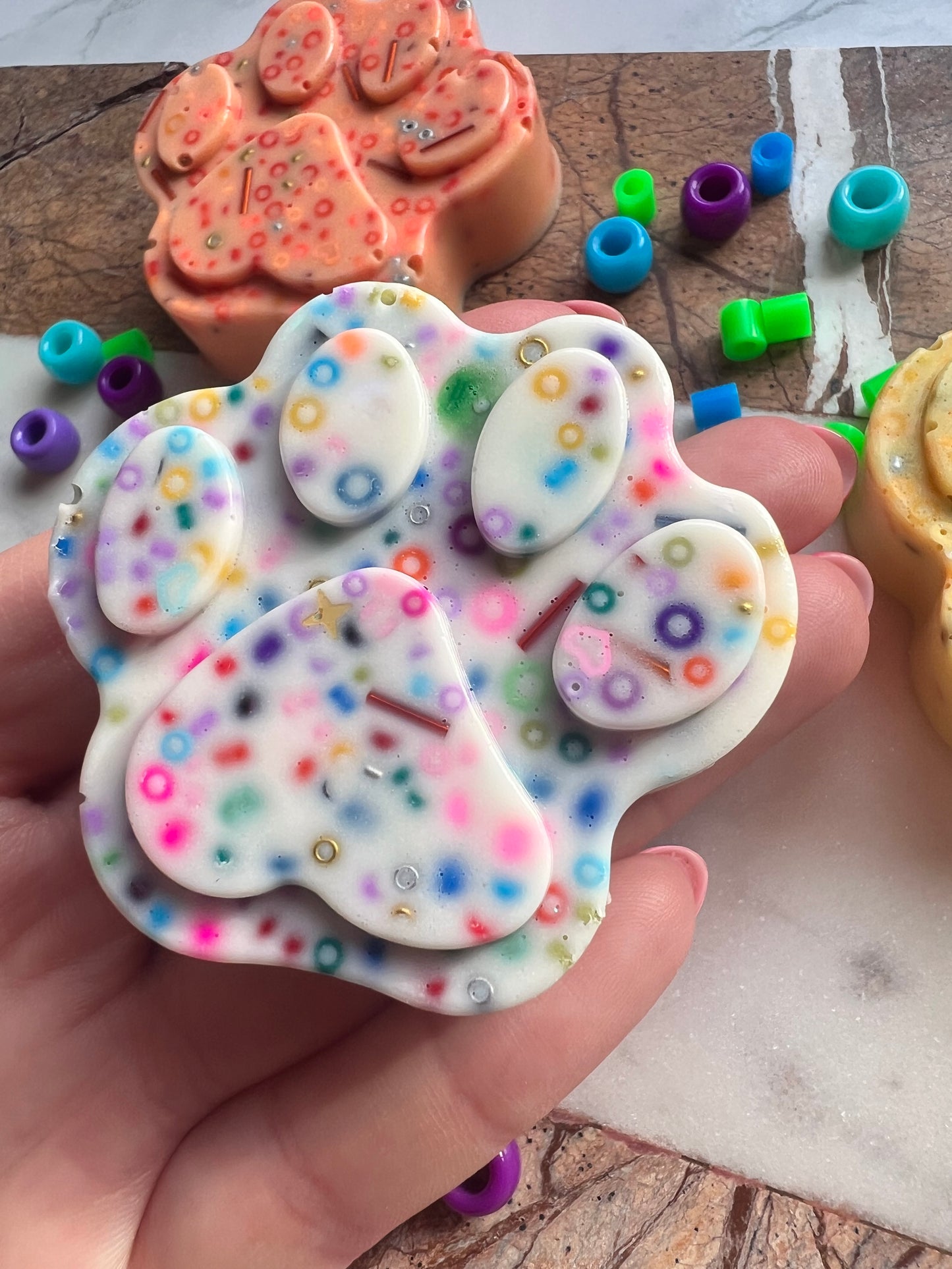 REMELTABLE 'PAW' picky pad | Reusable | 9 Colour options |Easter | Latex Free| Neurodiverse  Distracting Nail Skin Picking Stress