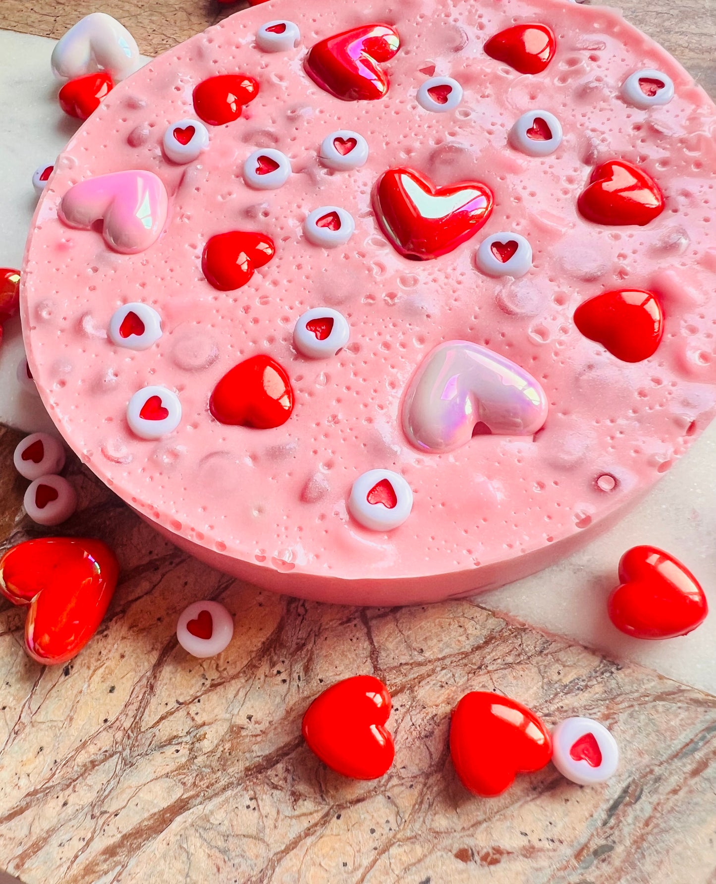 REMELTABLE 'LOVE POTION' picky pad | Reusable | Easter | Circle (10cm)| Latex Free| Neurodiverse  Distracting Nail Skin Picking Stress