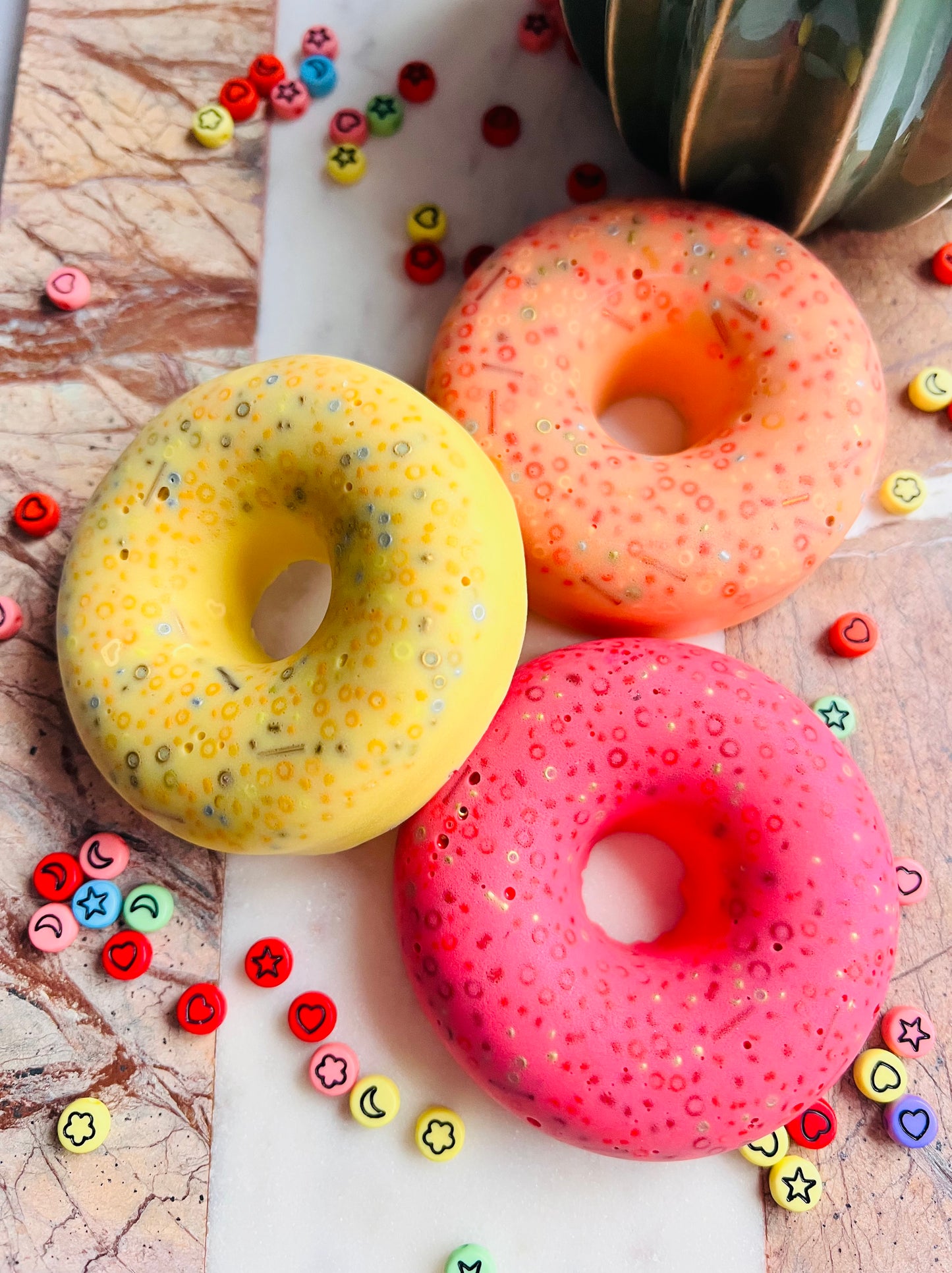 Yellow doughnut picky pad sensory fidget toy 