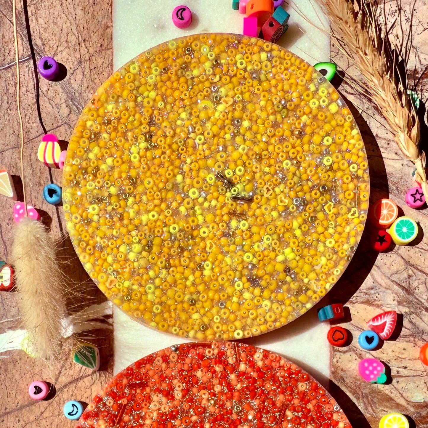 Handmade circle picky pad sensory fidget 