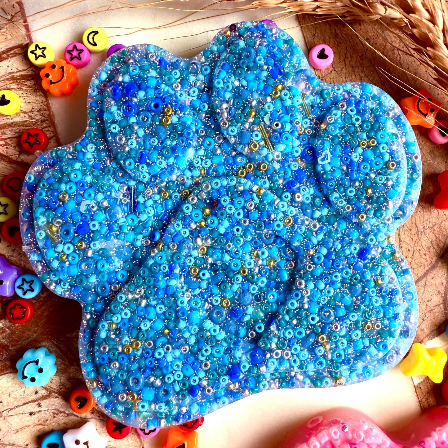 Large blue animal paw picky pad sensory fidget toy 