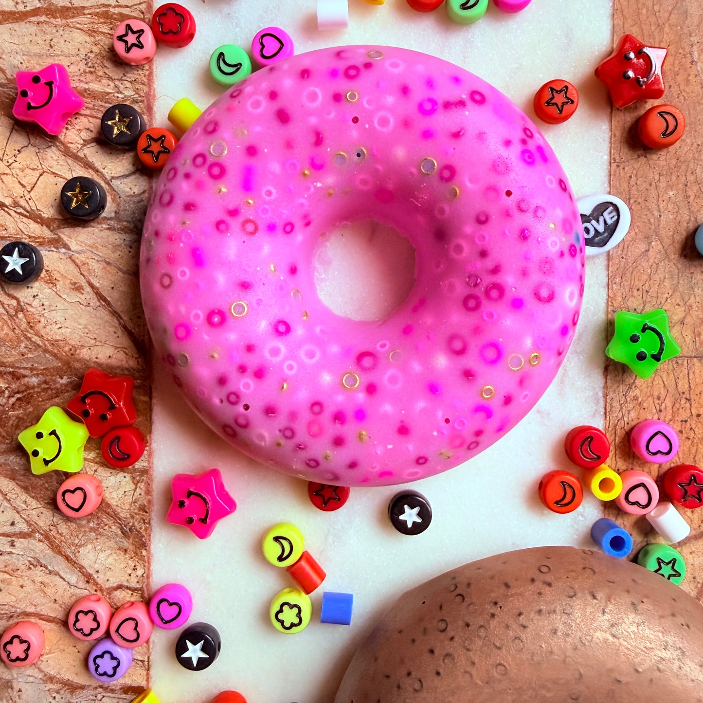 pink remeltable doughnut picky pad sensory fidget toy 